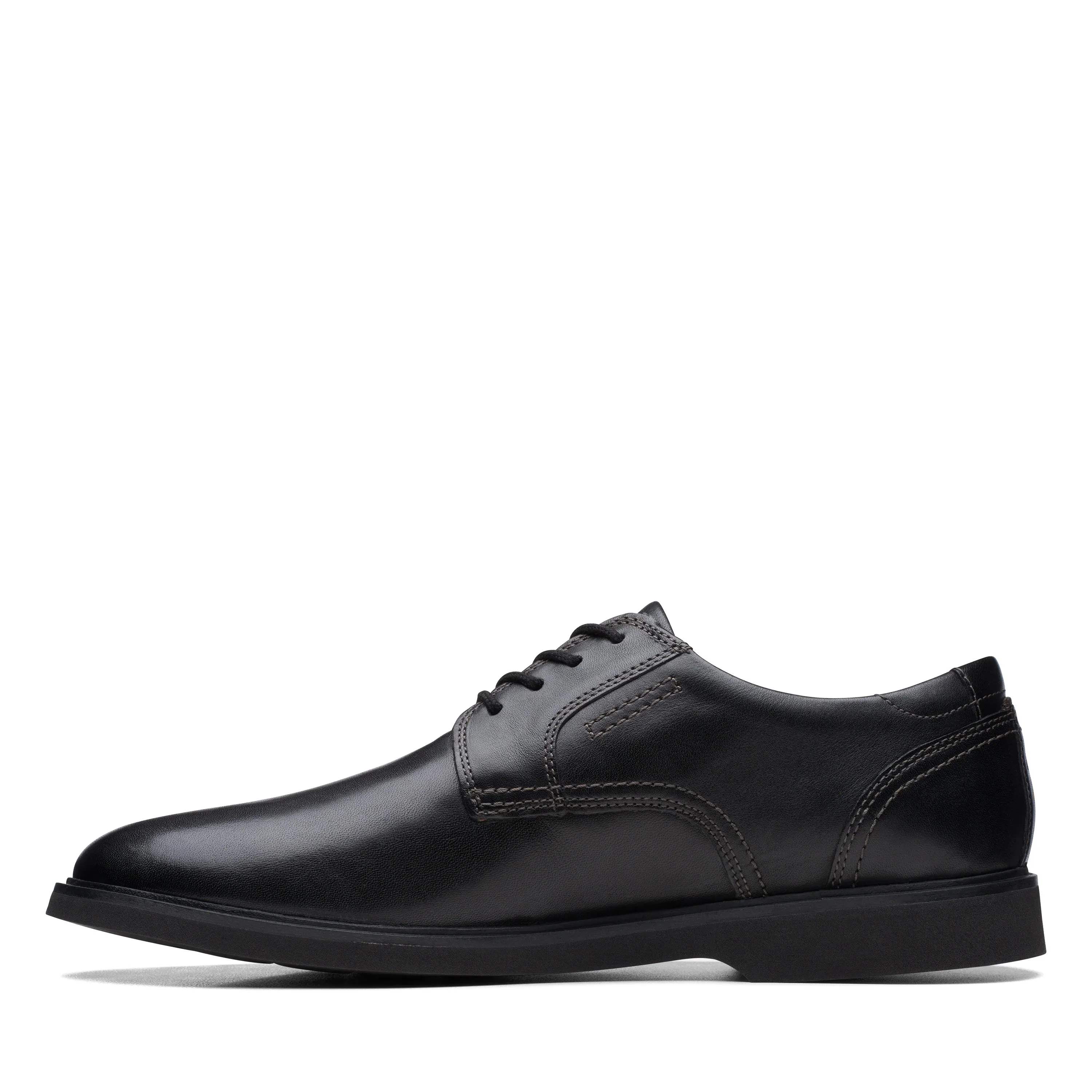 CLARKS | ZAPATOS CASUAL HOMBRE | MALWOOD LACE BLACK LEATHER | NEGRO