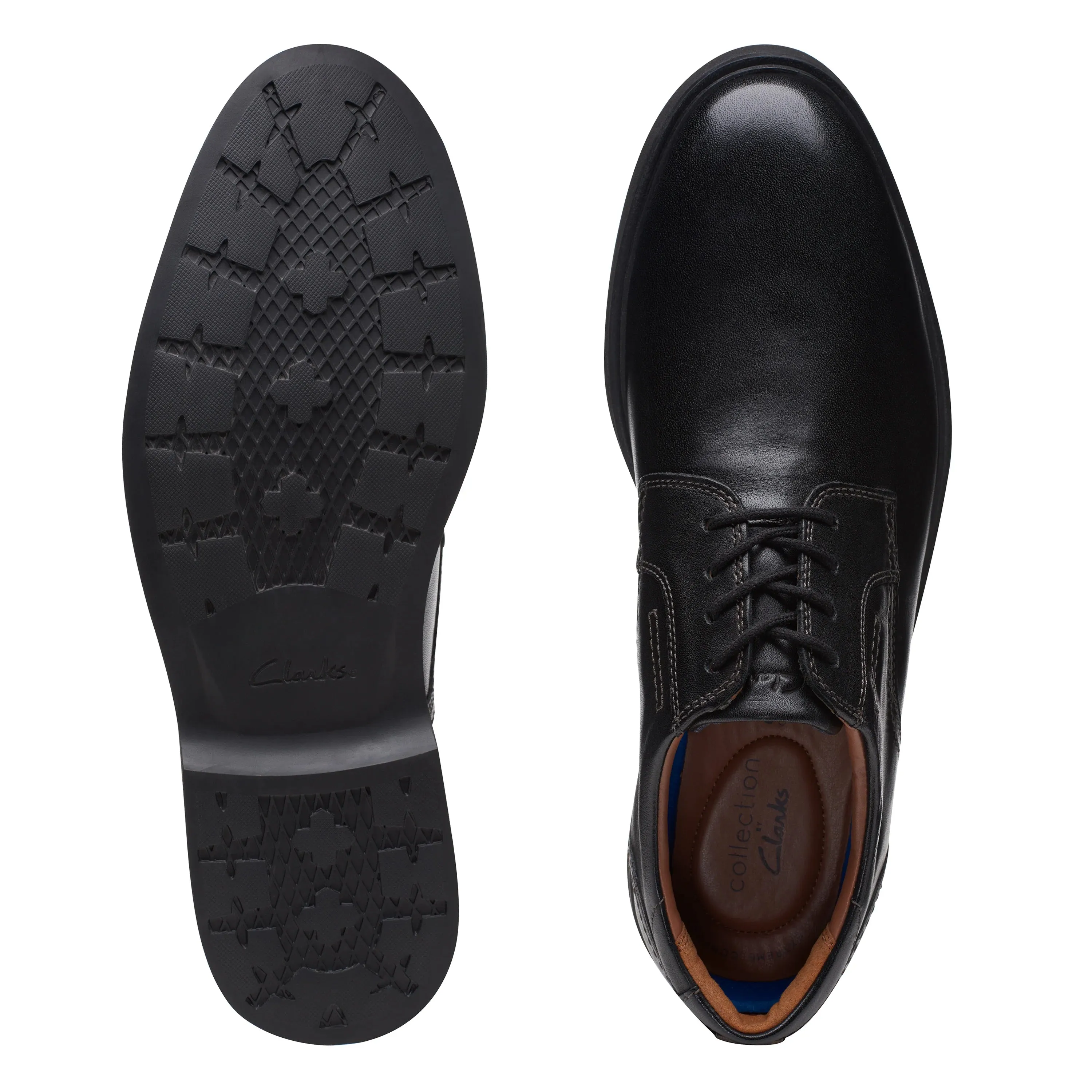 CLARKS | ZAPATOS CASUAL HOMBRE | MALWOOD LACE BLACK LEATHER | NEGRO