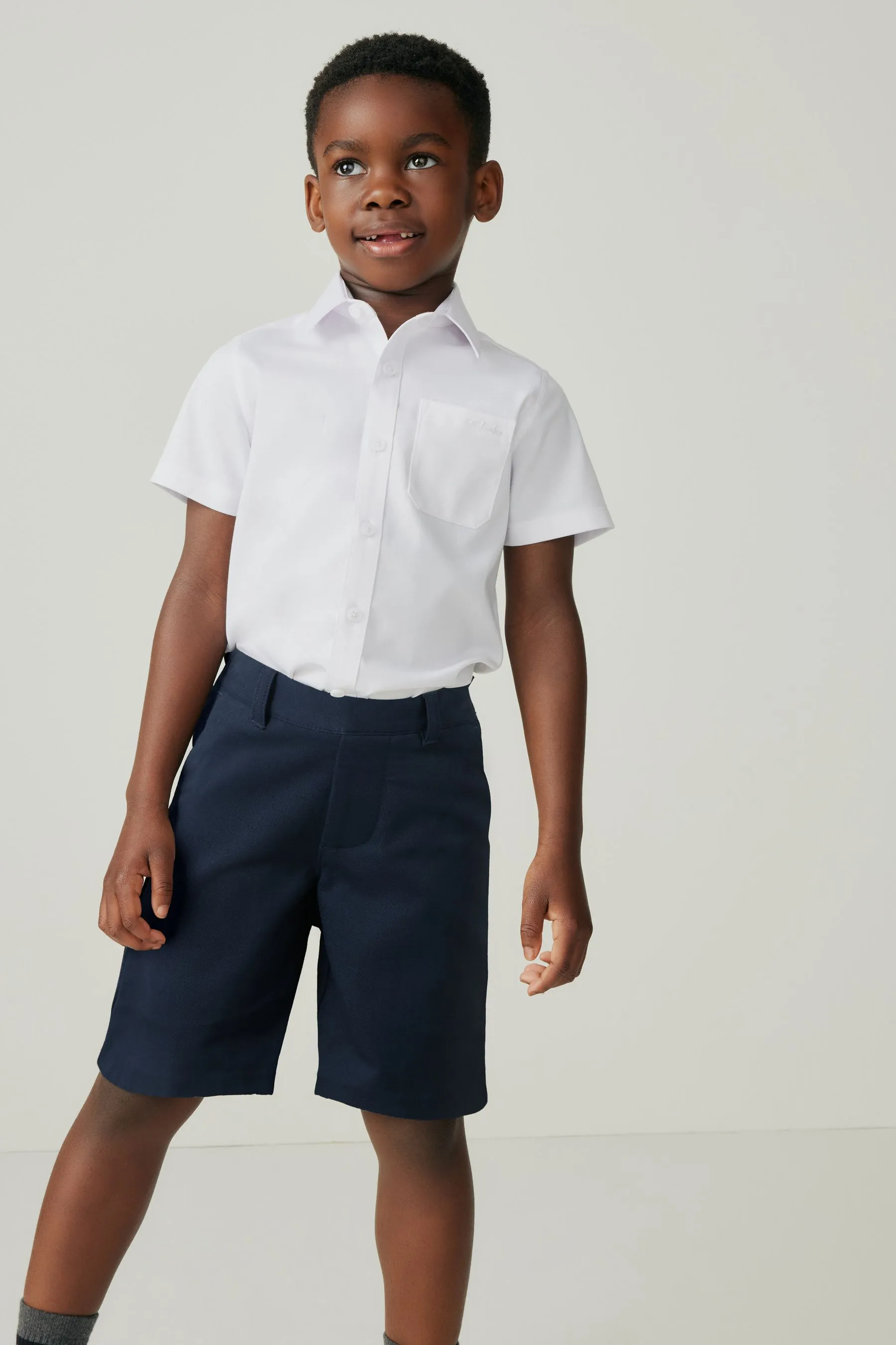 Clarks Navy Pull On Waist School Shorts