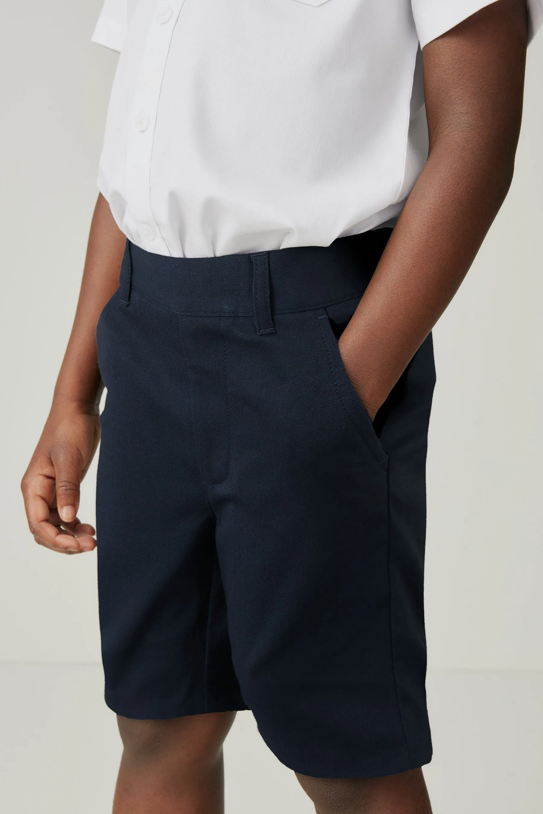 Clarks Navy Pull On Waist School Shorts