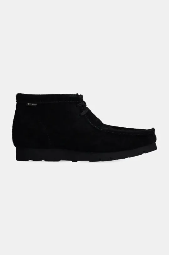 Clarks Originals suede shoes Wallabee Gore-Tex men's black color 26179256