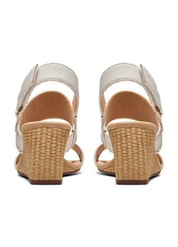 Clarks White Leather Kyarra Rose Sandals | Grattan