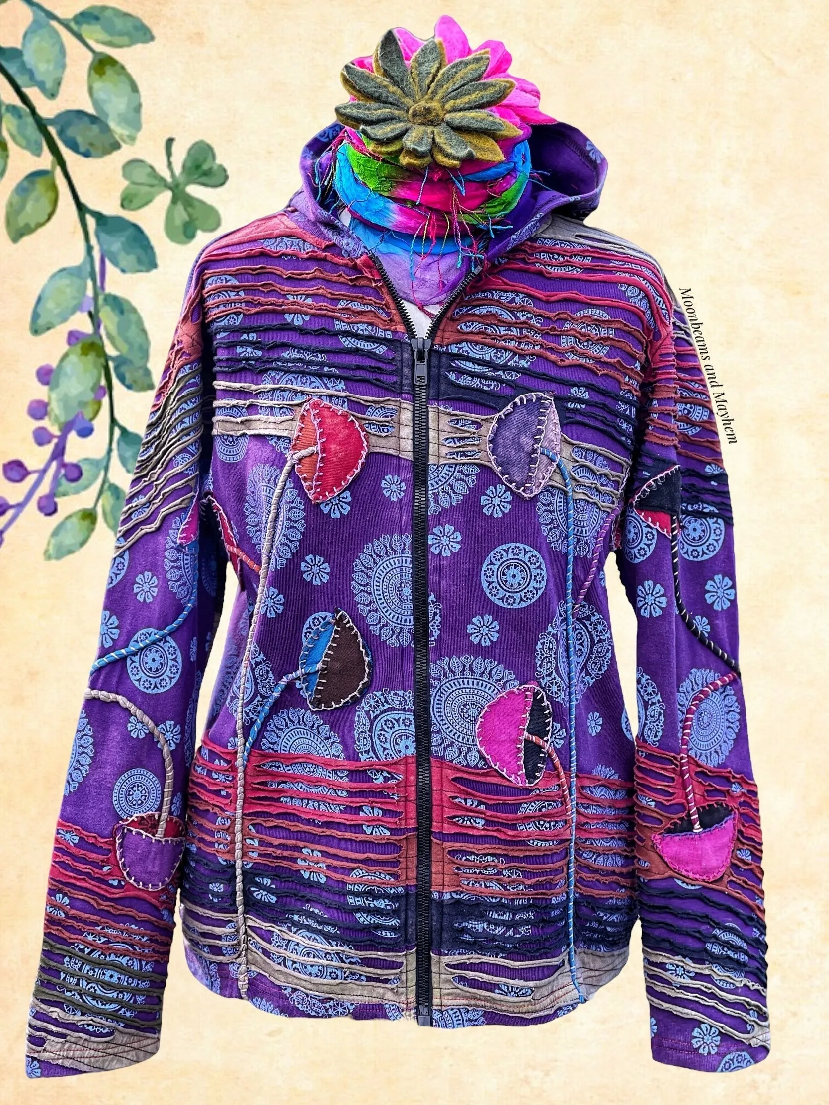 Copy of PURPLE WOODLAND DREAMS JACKET S / M / L