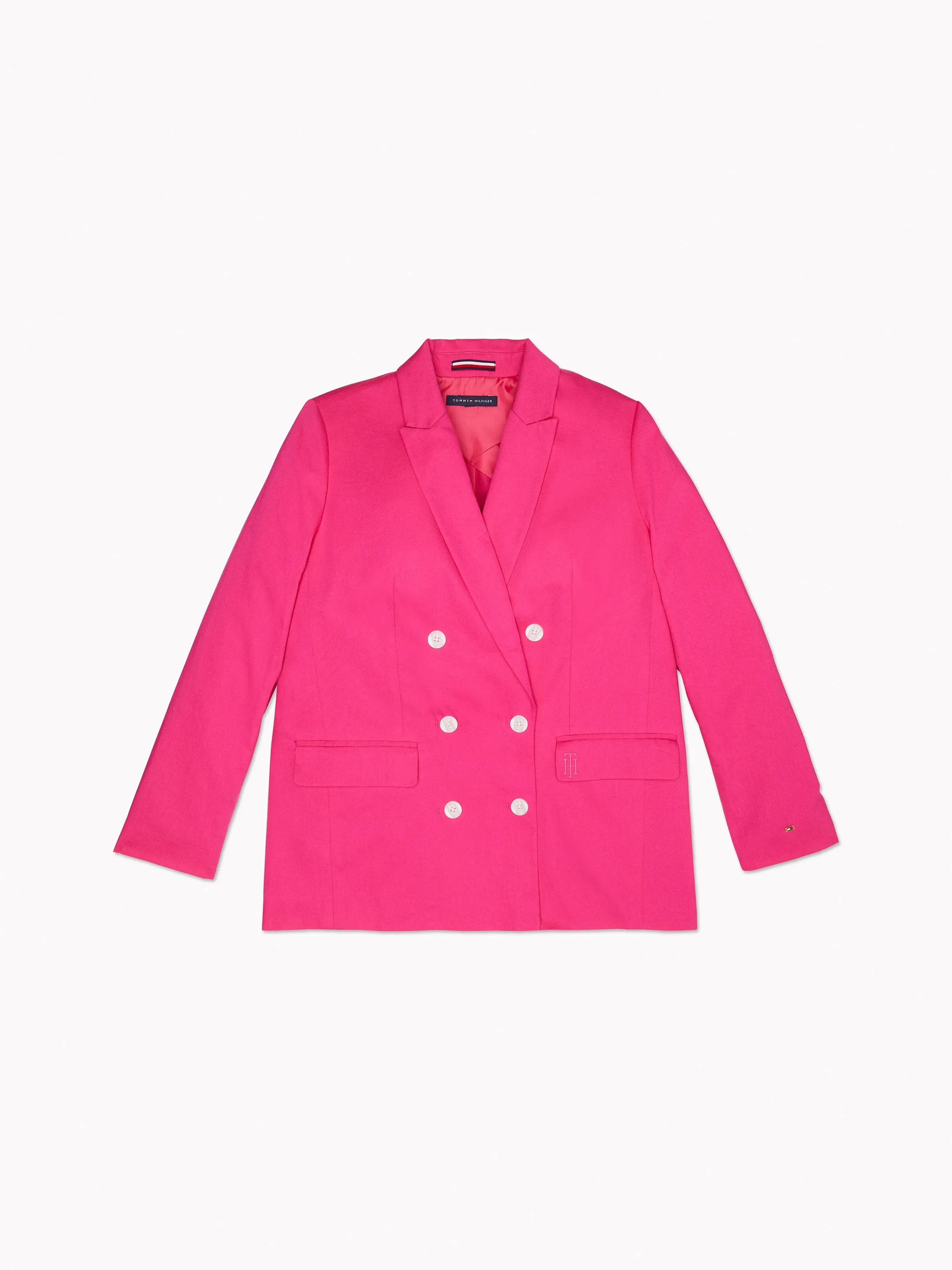 Cotton Linen Blazer - Pink Passion