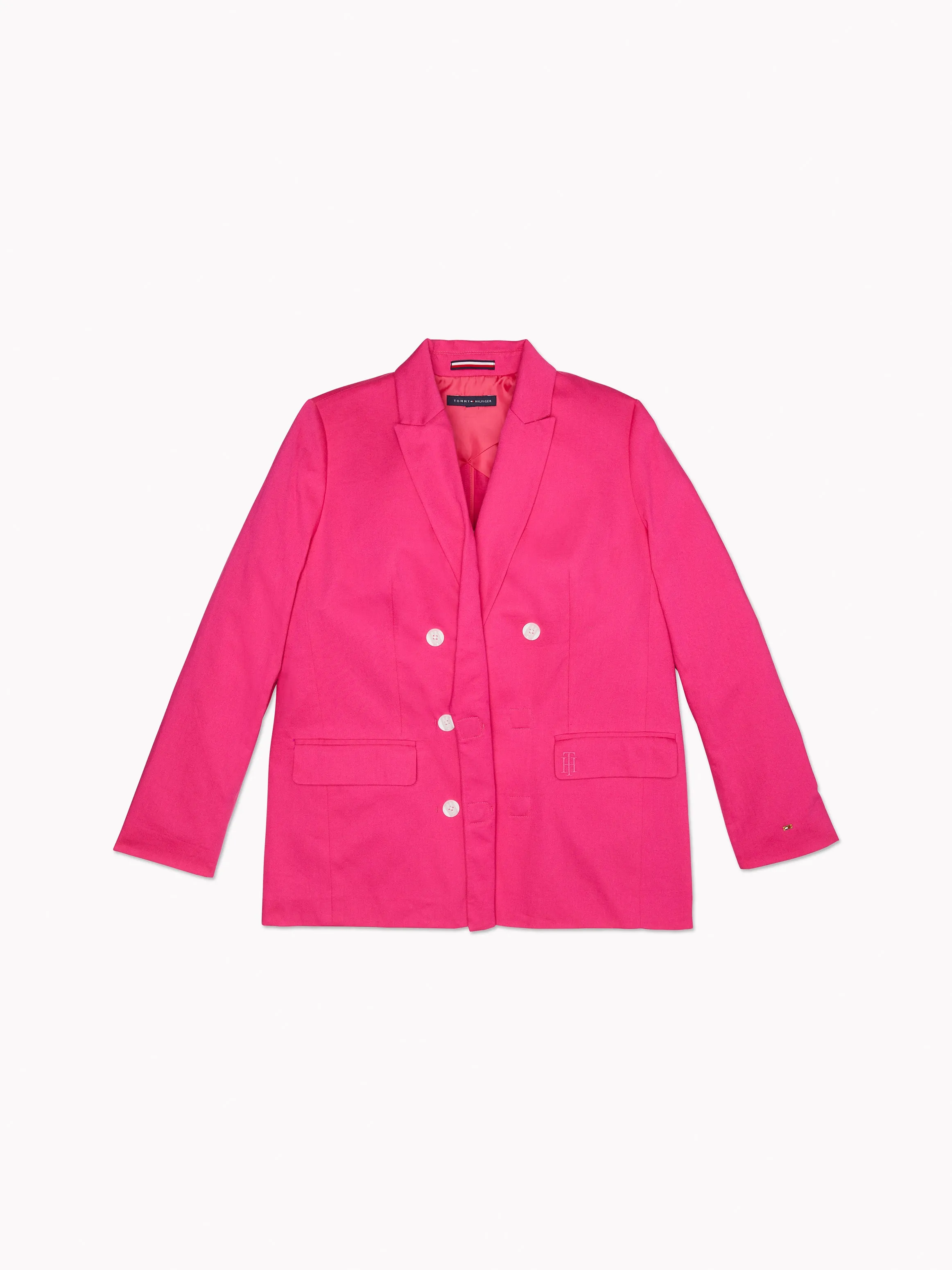 Cotton Linen Blazer - Pink Passion