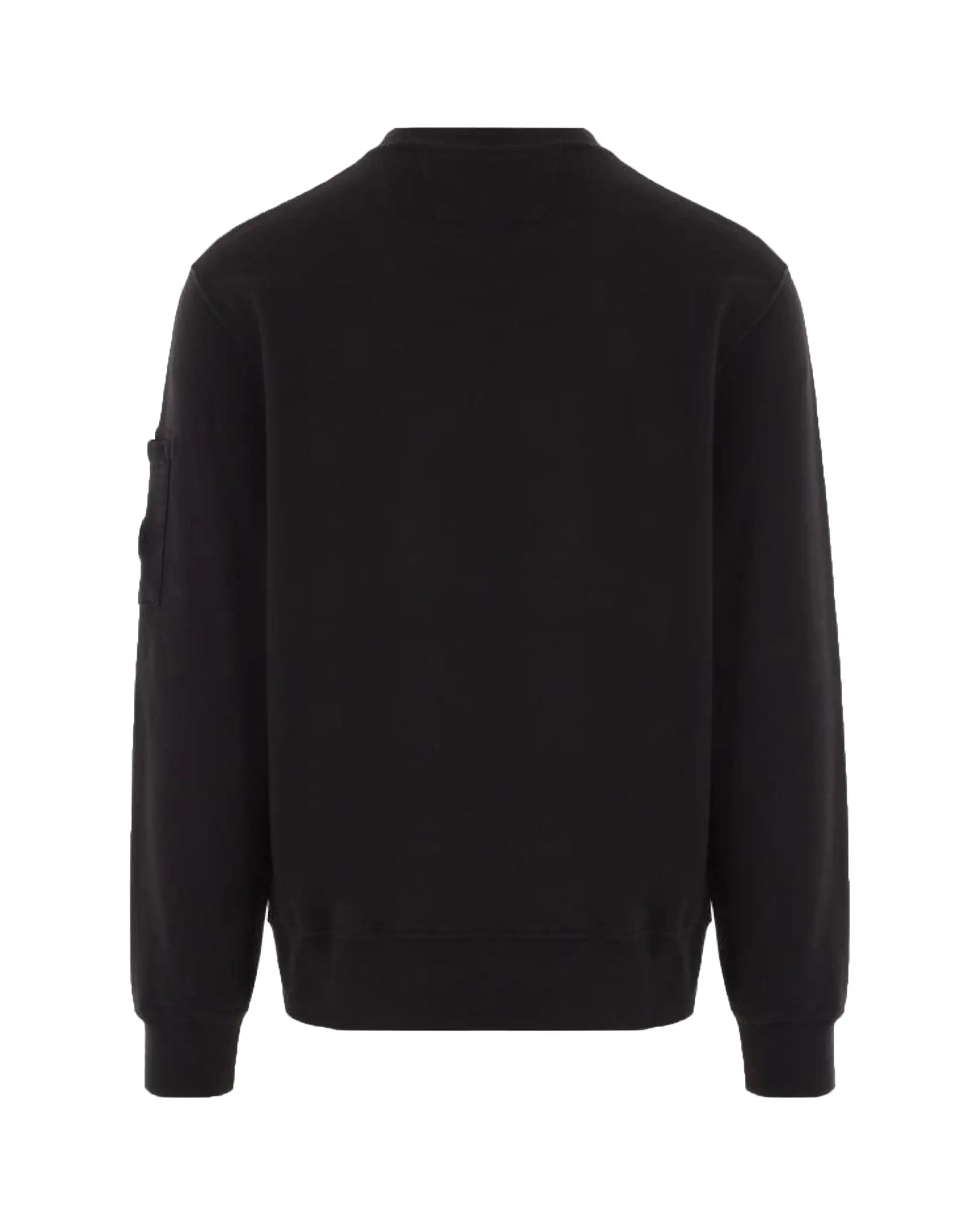 CP Company Brushed & Emerized Diagonal Fleece Lens Sweatshirt Nero