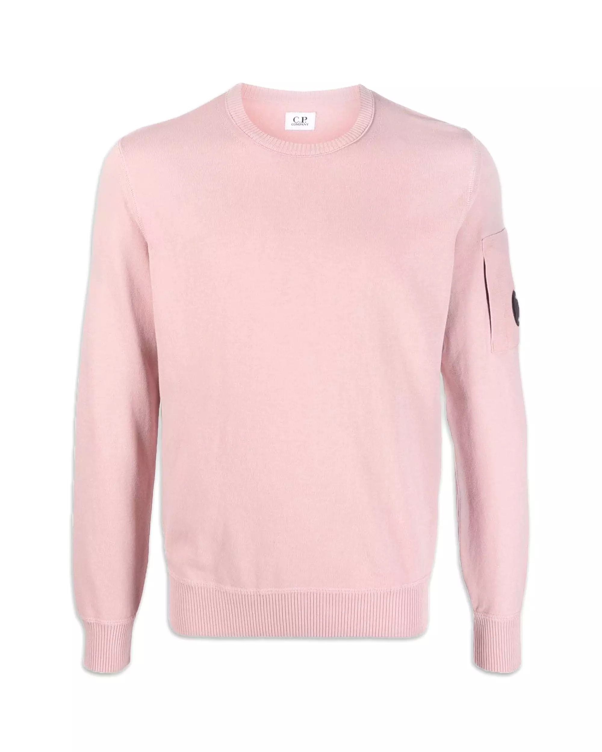 CP Company Cotton Crepe Crew Neck Knit Pale Mauve