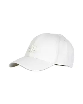 CP Company Gabardine Logo Cap Bianco