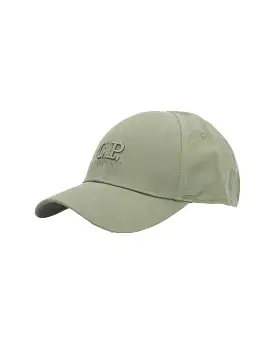 CP Company Gabardine Logo Cap Verde