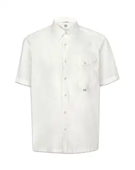 CP Company Popeline Pocket Shirt Bianco