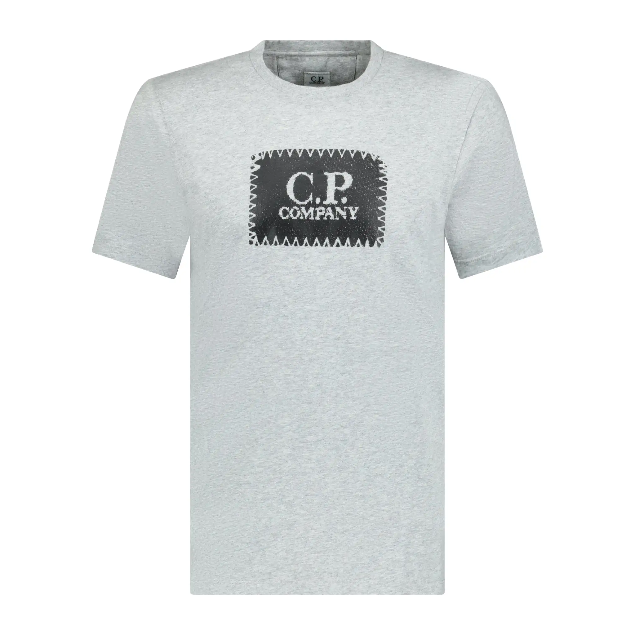 CP Company Stitch Logo Print T-Shirt Grey