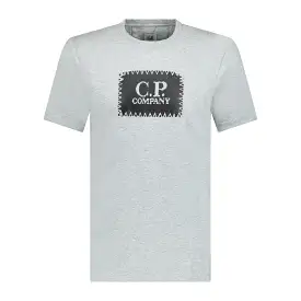 CP Company Stitch Logo Print T-Shirt Grey