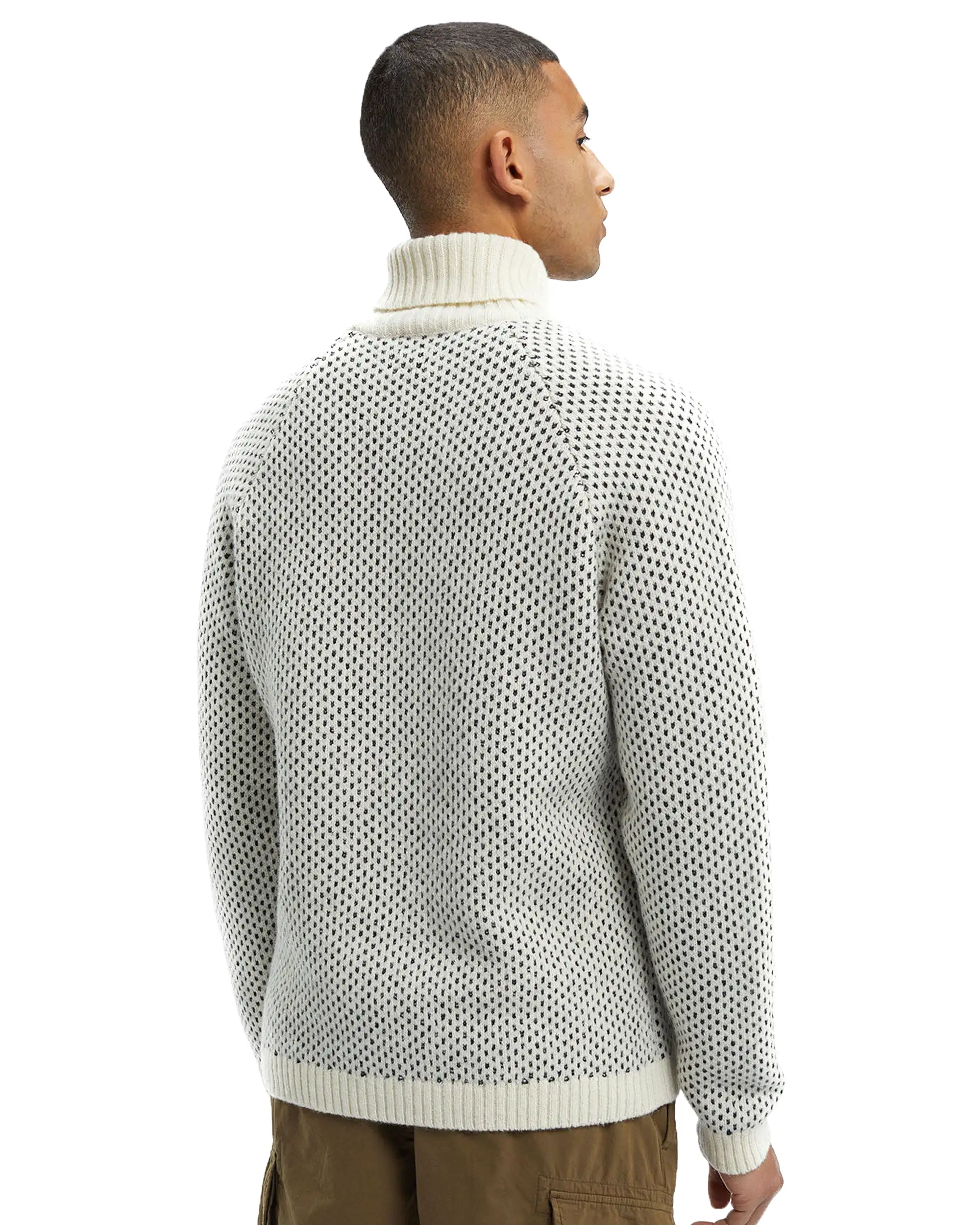 CP Company Wool Jacquard 3 Roll Neck Knit