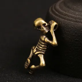 Creepy Punk Retro Brass Skull Baby