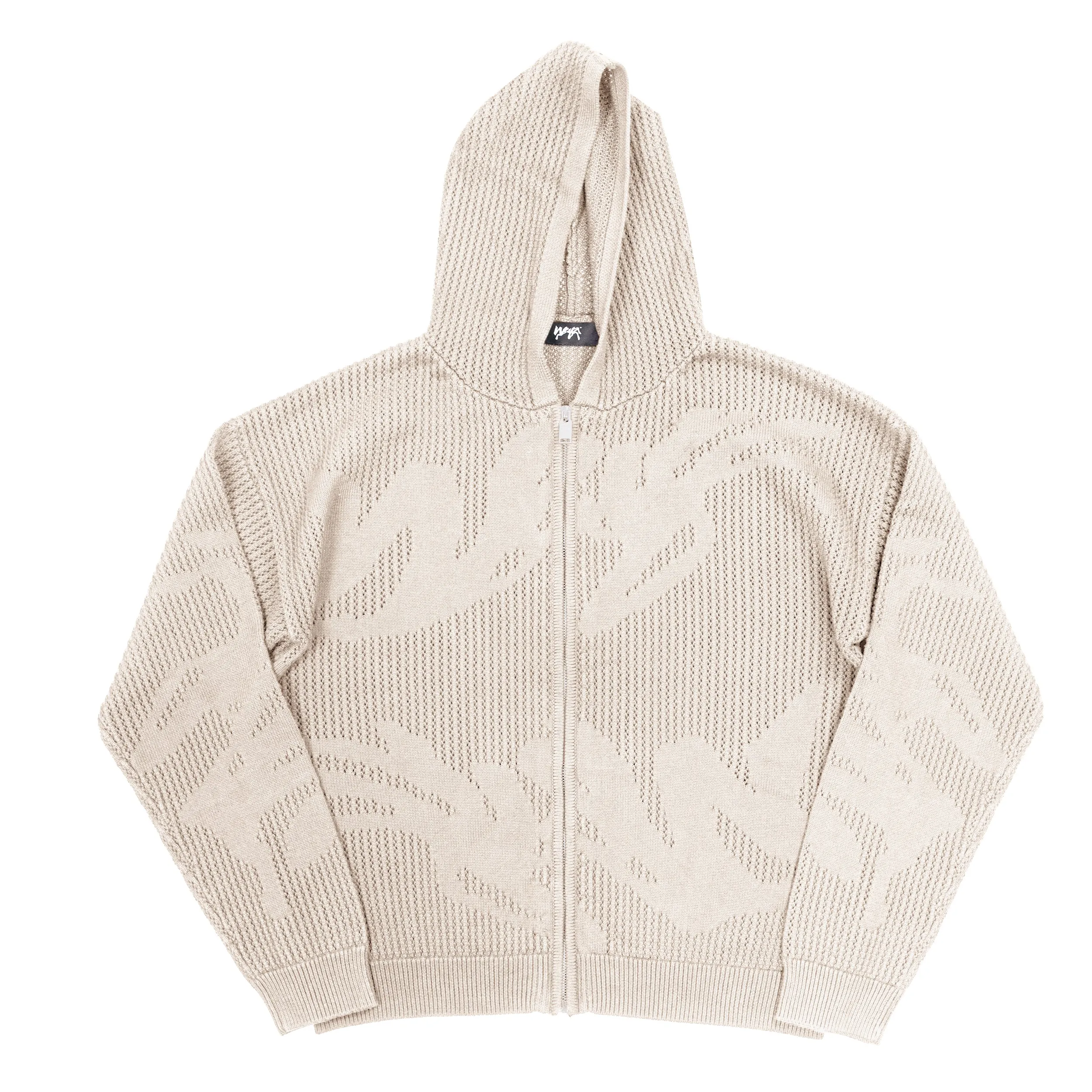 Crochet WEYZ Zip Hoodie - Beige