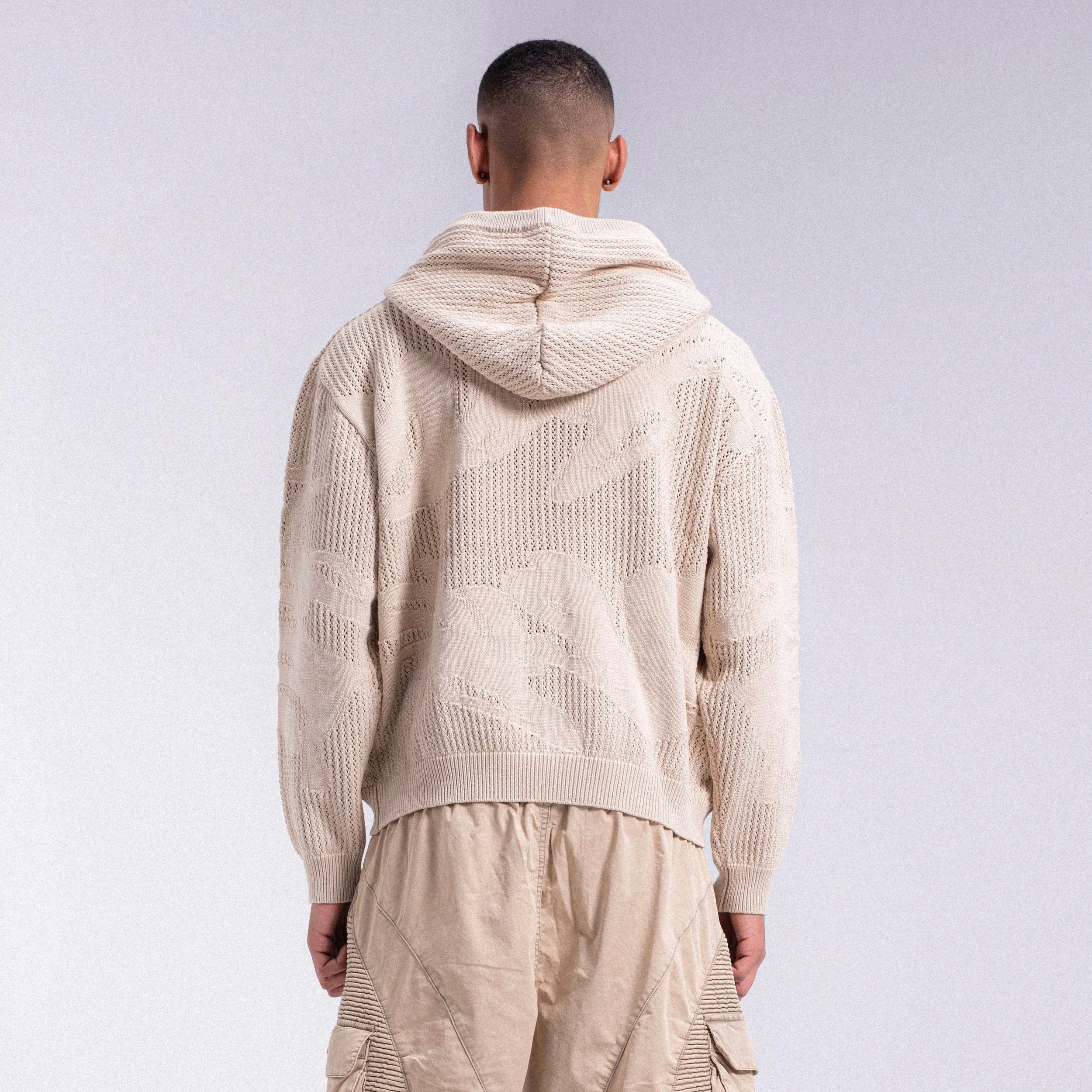 Crochet WEYZ Zip Hoodie - Beige