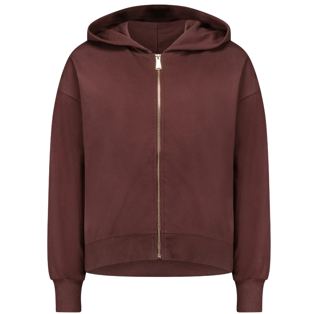 Dawn Women's Zip Up Hoodie || Bitter Chocolate