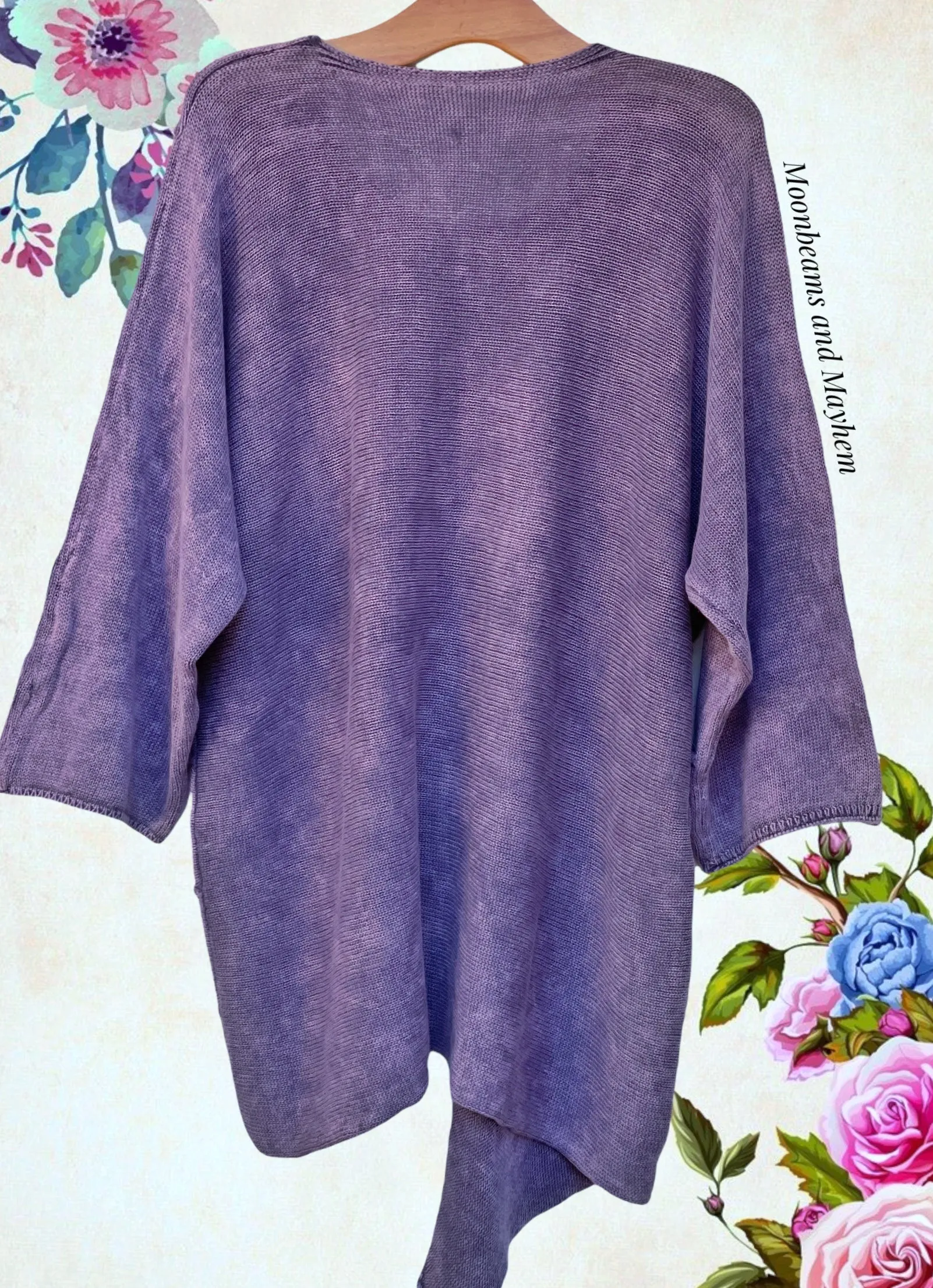 DELICIOUS PURPLE COTTON ART JUMPER SIZE M / L / XL