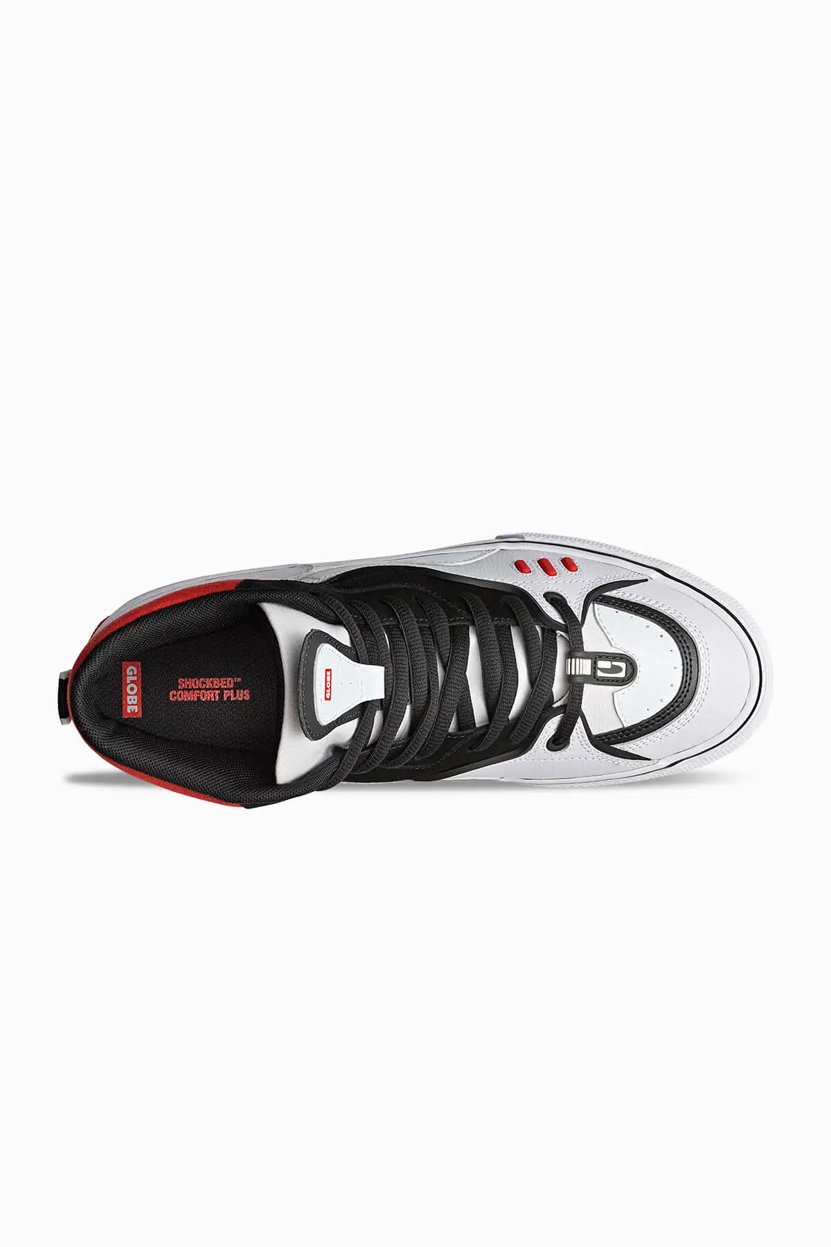 Dimension - White/Black/Red - Skate Shoes