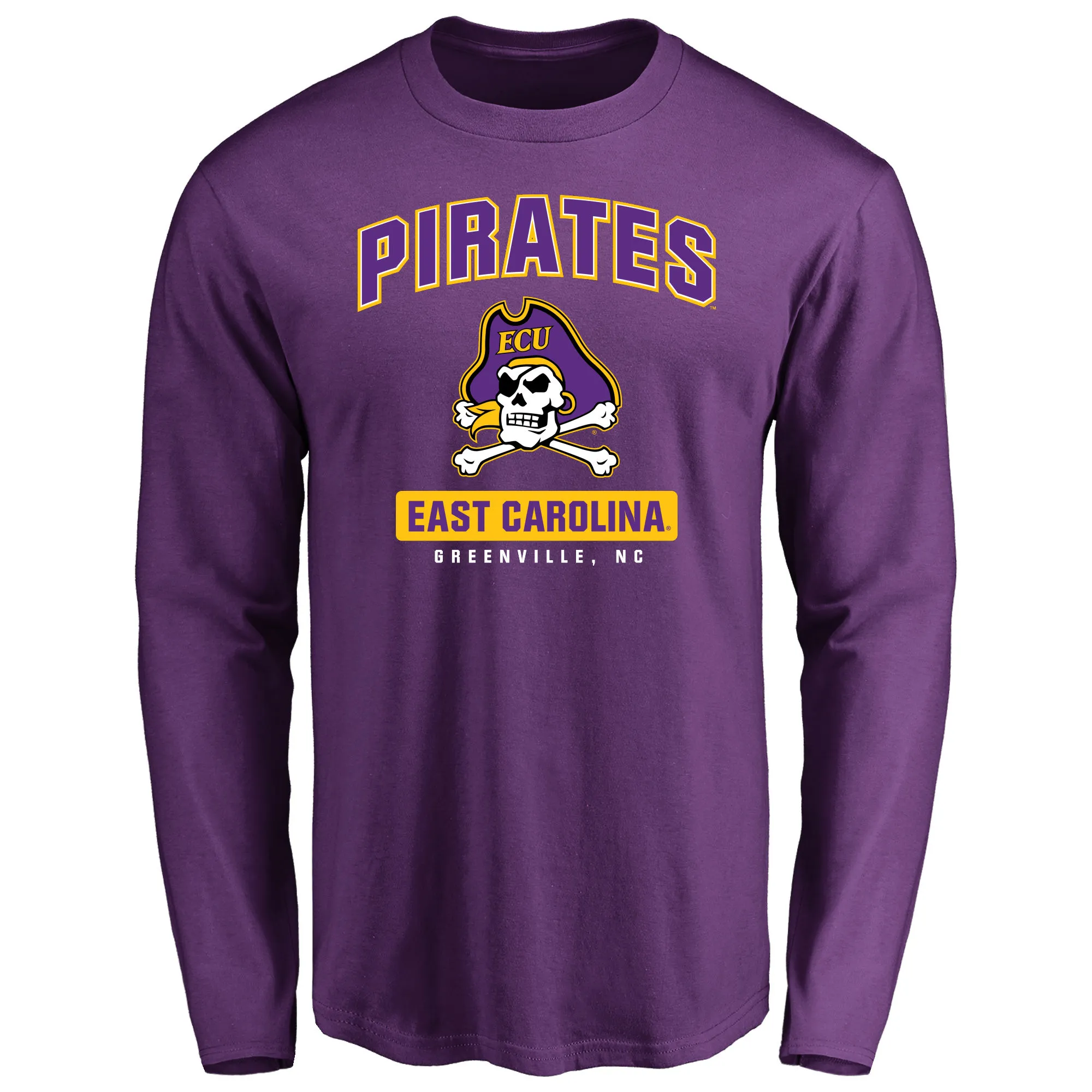 East Carolina Pirates Purple Campus Icon Long Sleeve T-Shirt