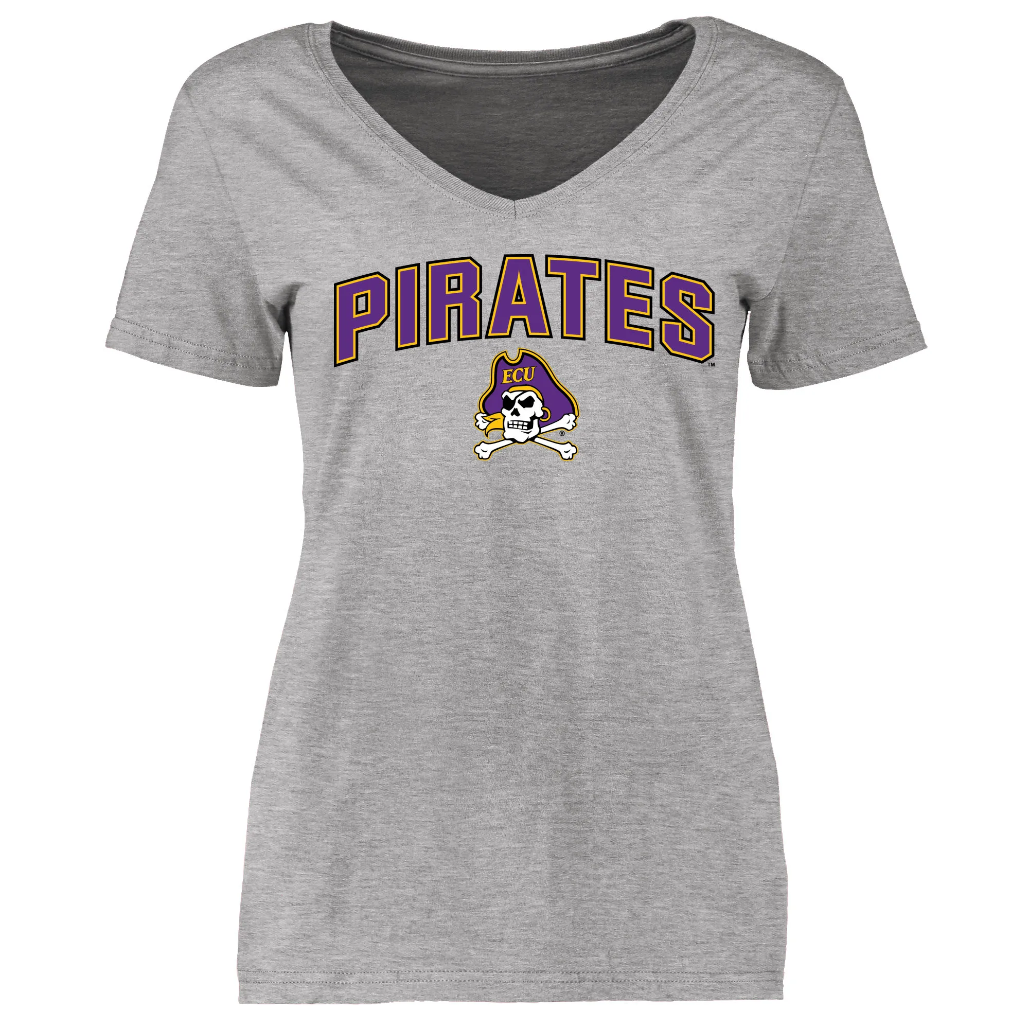 East Carolina Pirates Women's Ash Proud Mascot T-Shirt