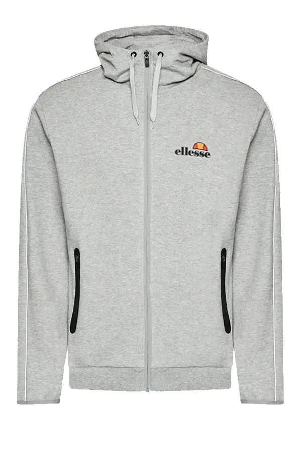 Ellesse Stripe Full Zip Hoodie Grey