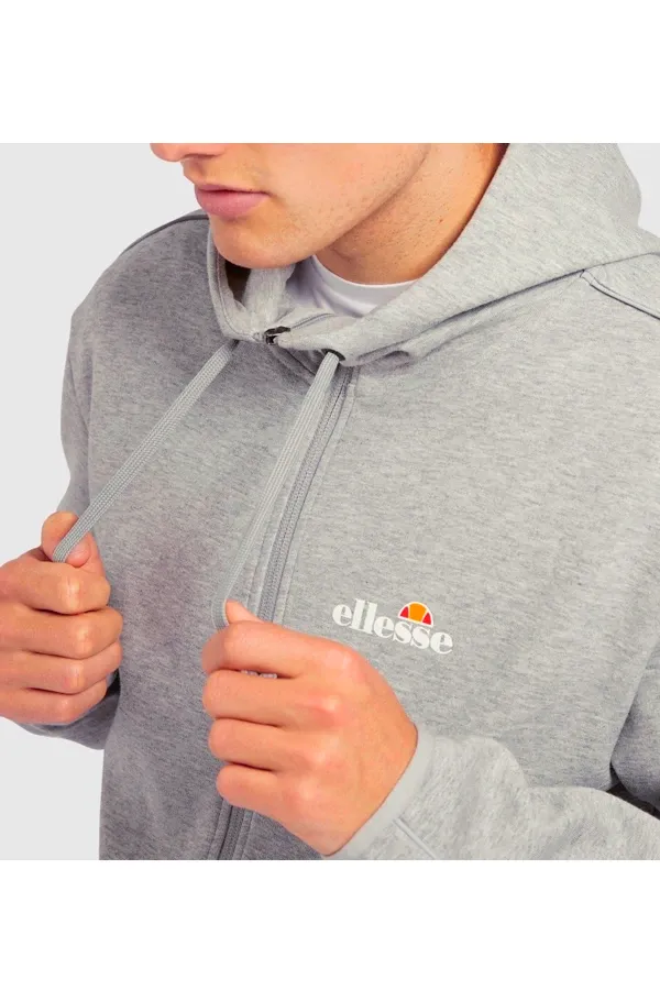 Ellesse Stripe Full Zip Hoodie Grey