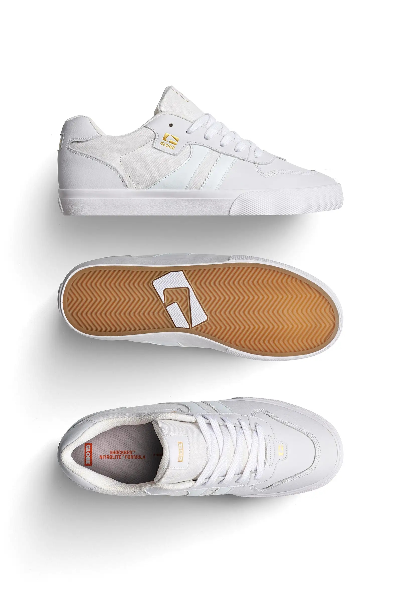 Encore 2 - White/Gold Dip - Skate Shoes