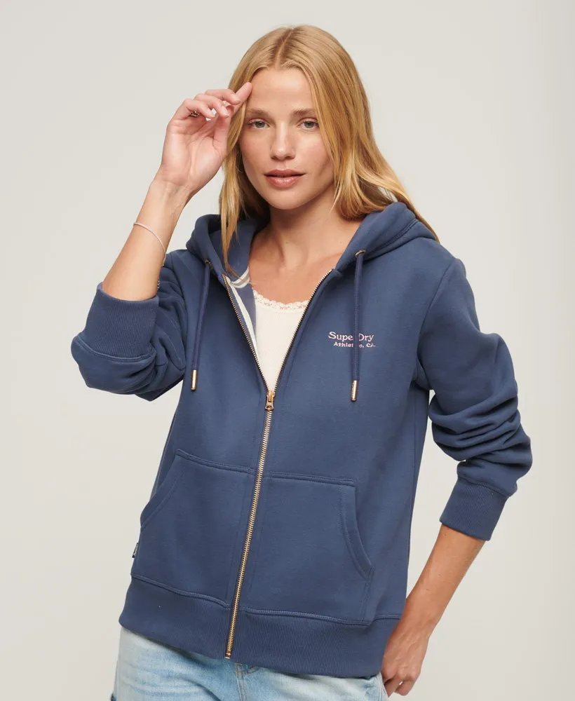 Essential Logo Zip Hoodie | Mariner Navy