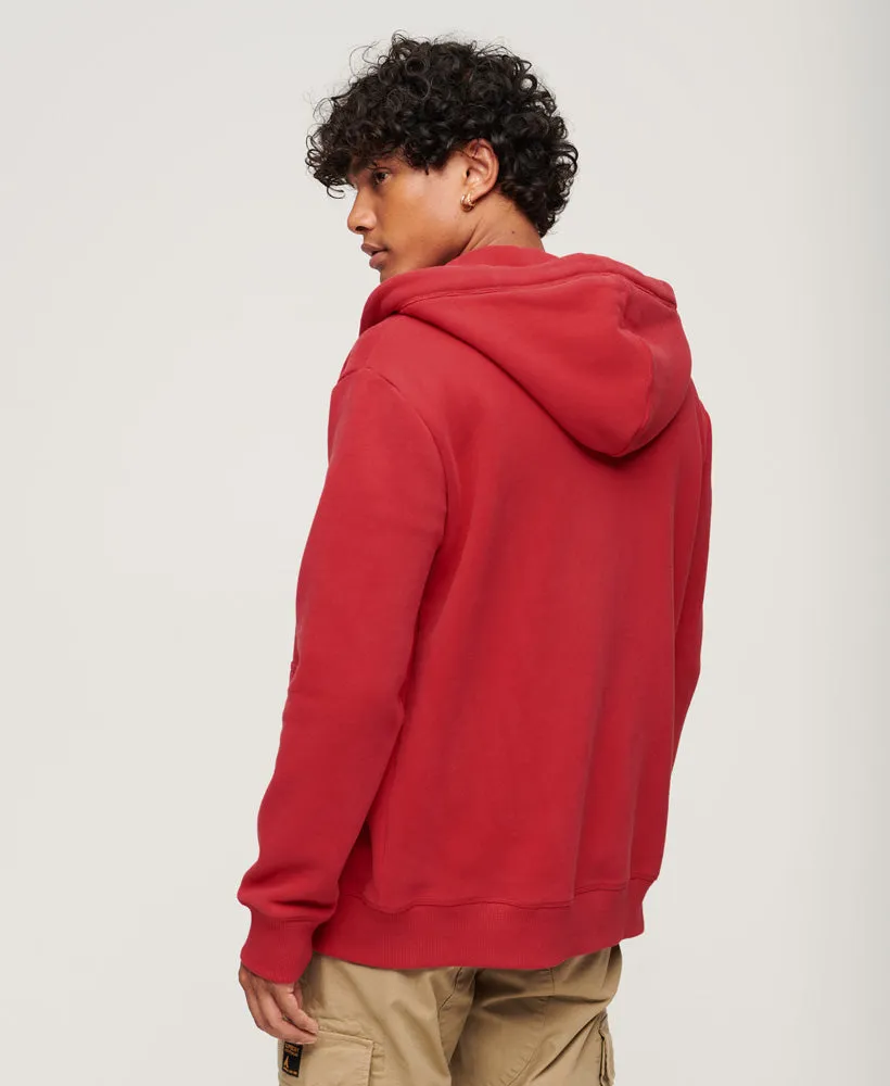 Essential Logo Zip Hoodie | Rouge Red