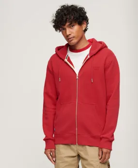 Essential Logo Zip Hoodie | Rouge Red