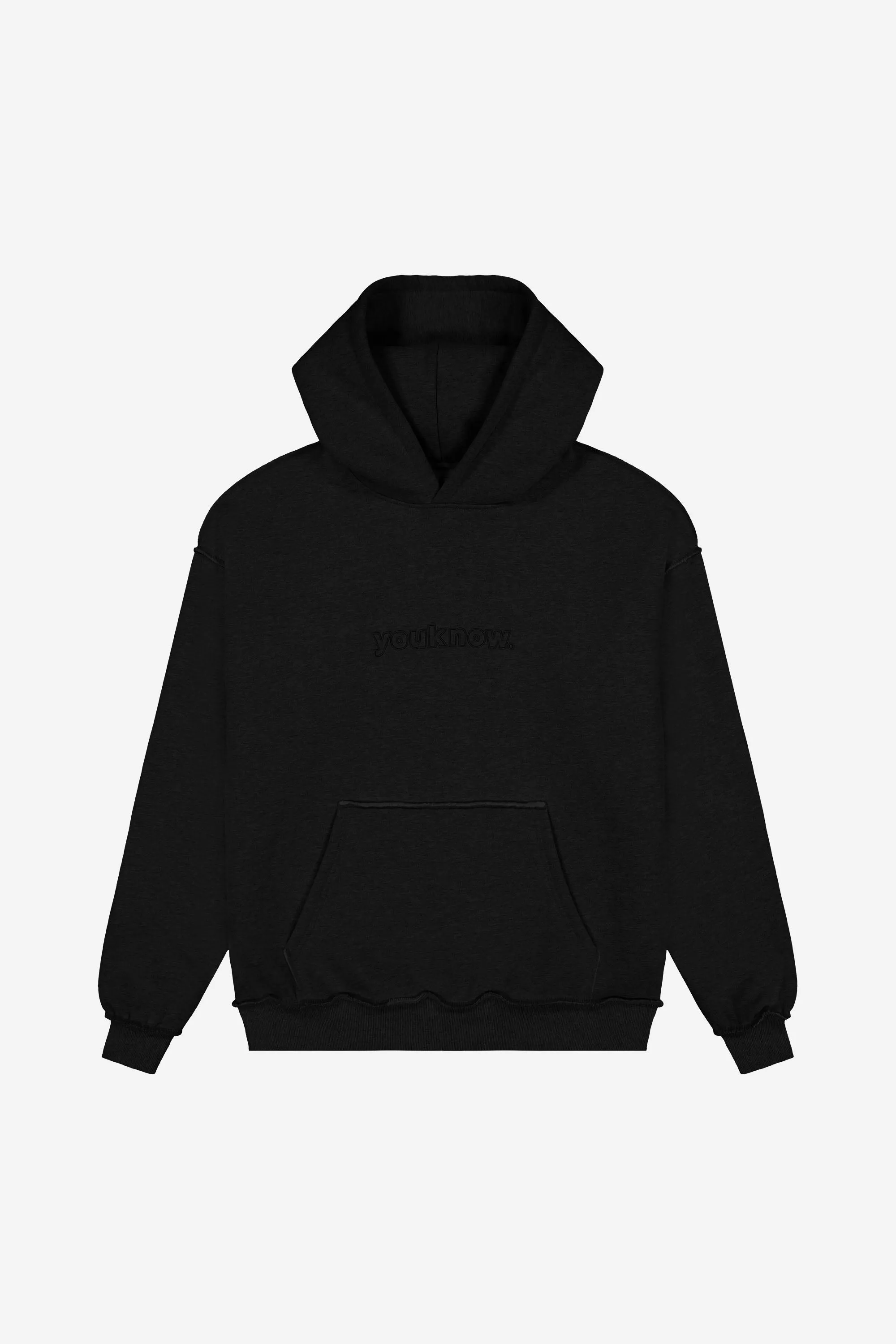 Exposed Seam Hoodie | BLACK