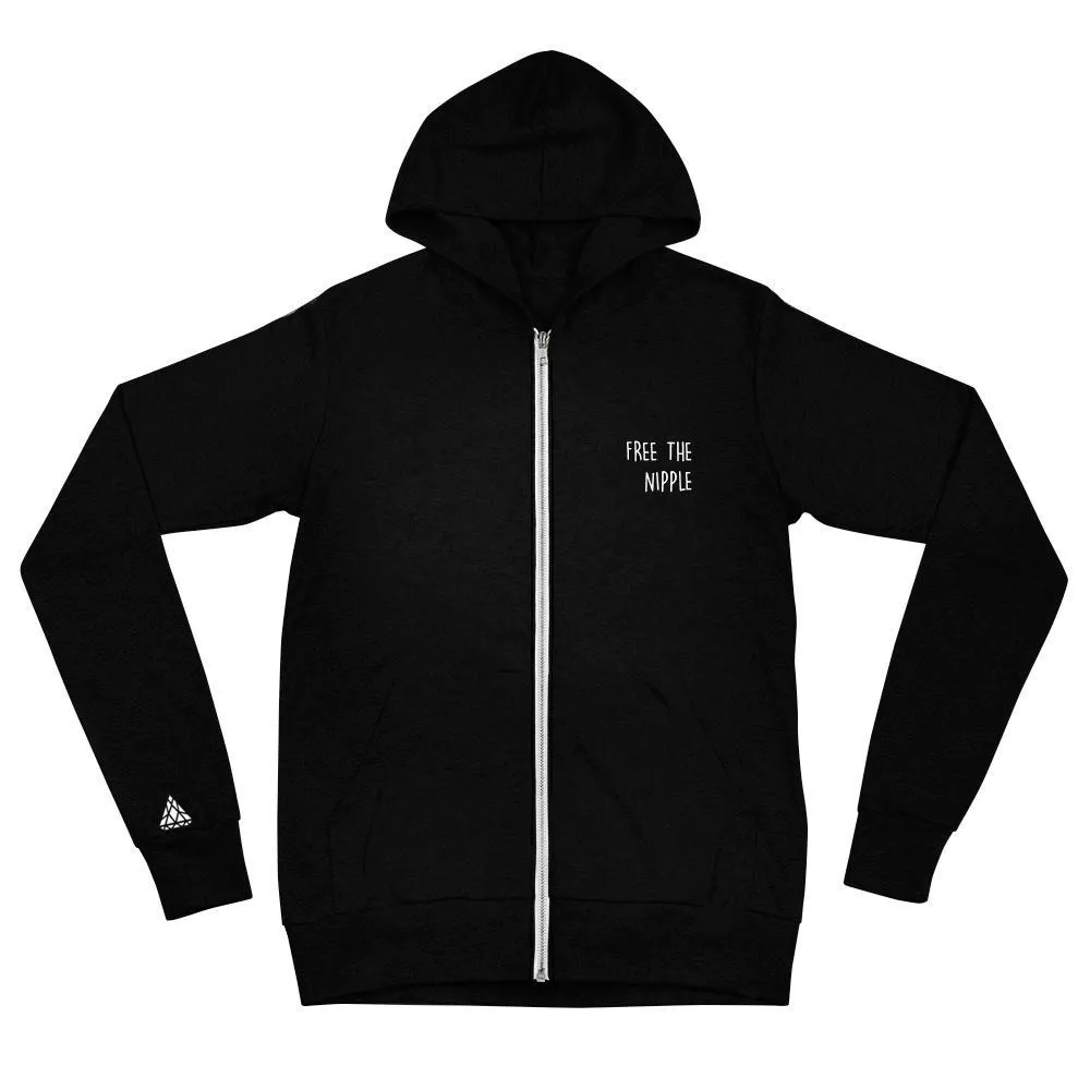 FREE THE NIPPLE ZIP UP HOODIE