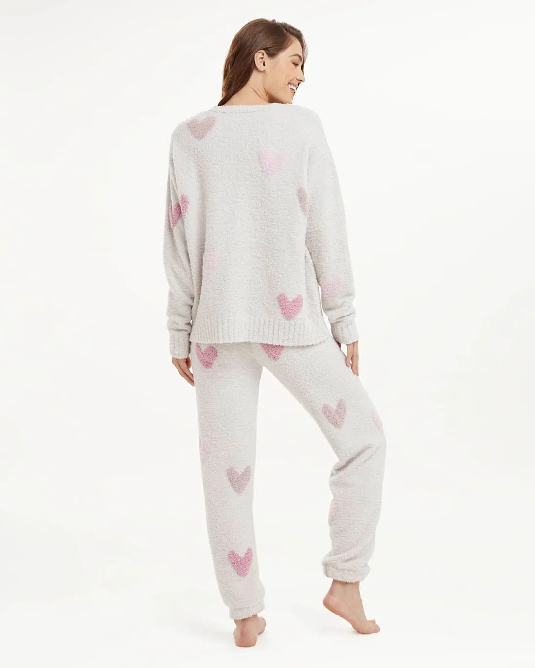 Fuzzy Sweater Set in Hearts