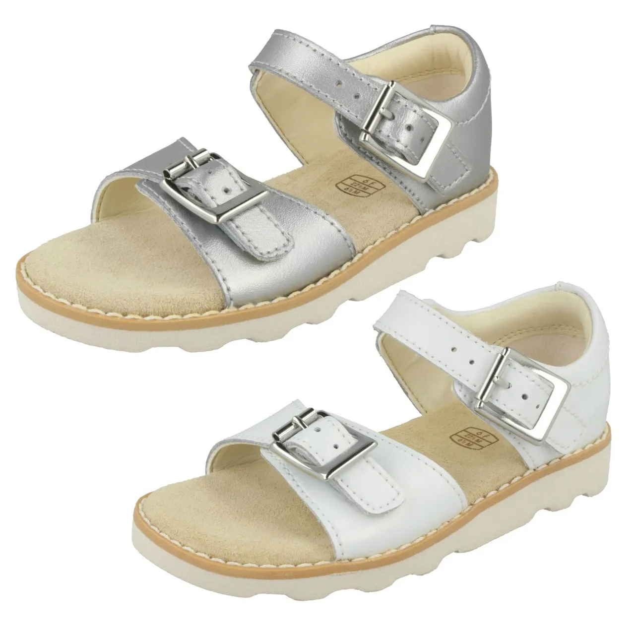 Girls Clarks Casual Summer Sandals Crown Bloom T