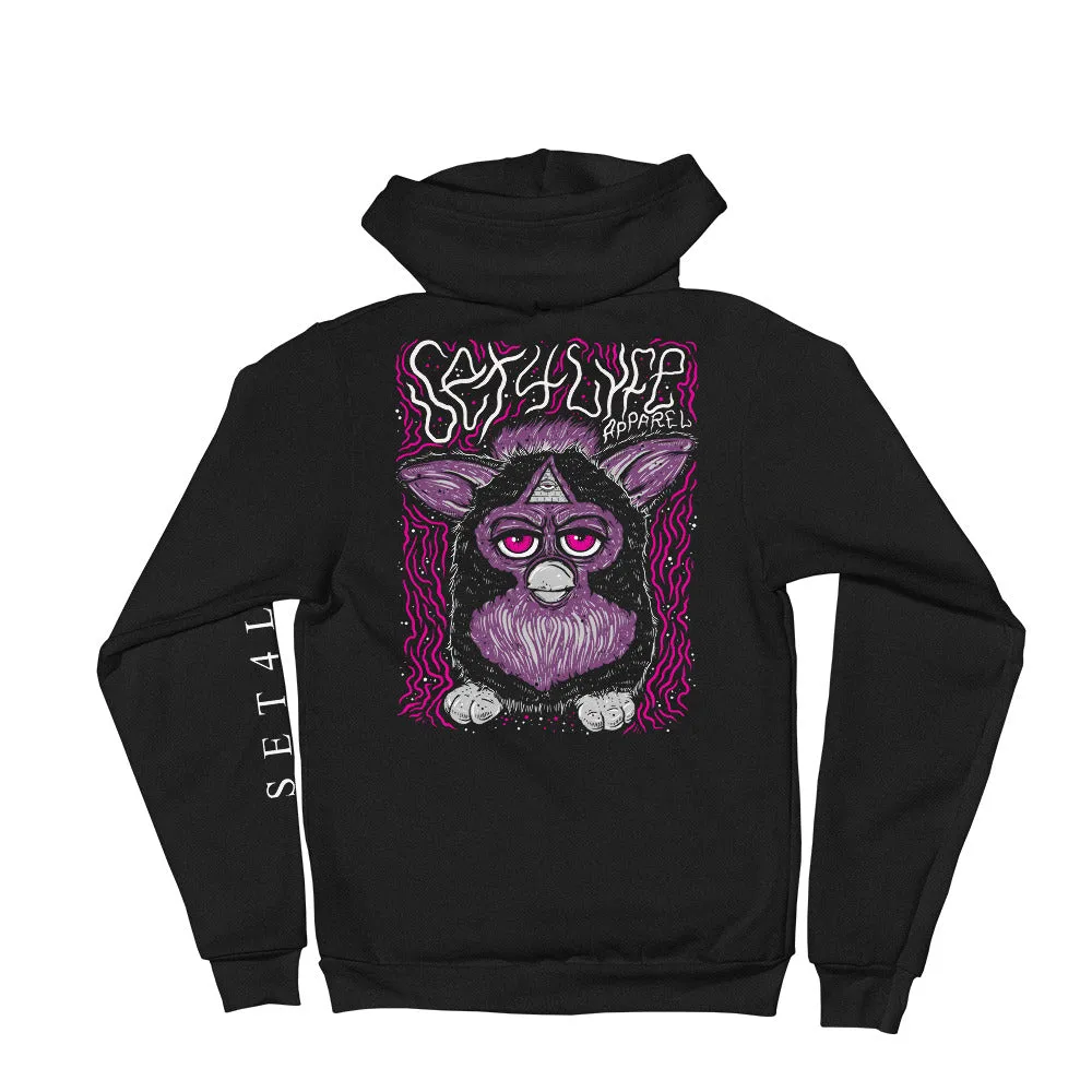 GRAPE FURBEX GRAPHIC ZIP UP HOODIE