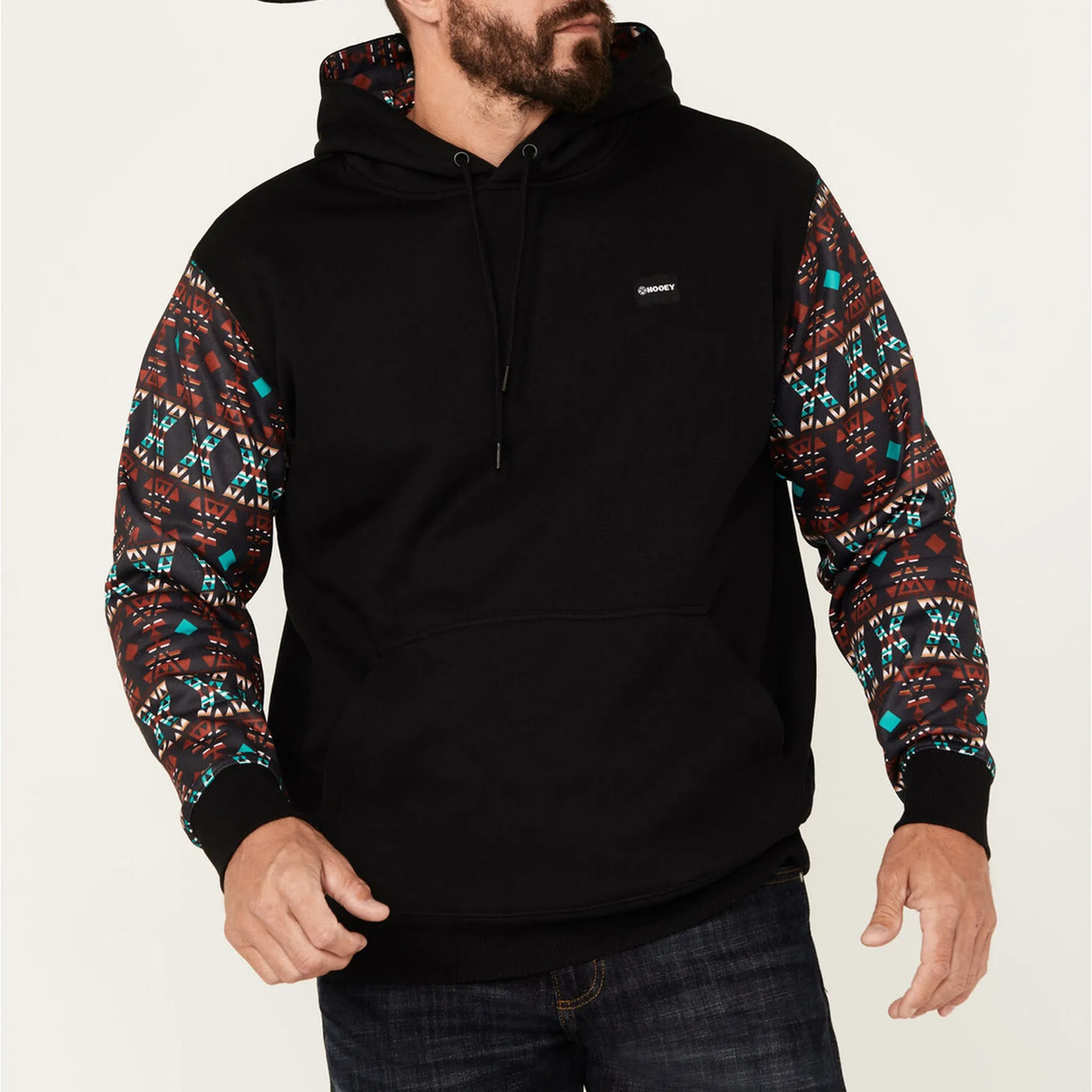 Hooey Men's Summit Black Aztec Hoodie