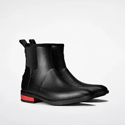 Hunter Wellesley Rubber Jodhpur Boots in Black