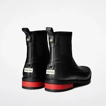 Hunter Wellesley Rubber Jodhpur Boots in Black