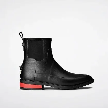 Hunter Wellesley Rubber Jodhpur Boots in Black