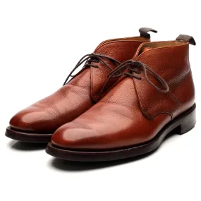 'Jackie III' Tan Brown Leather Chukka Boots UK 7.5 F