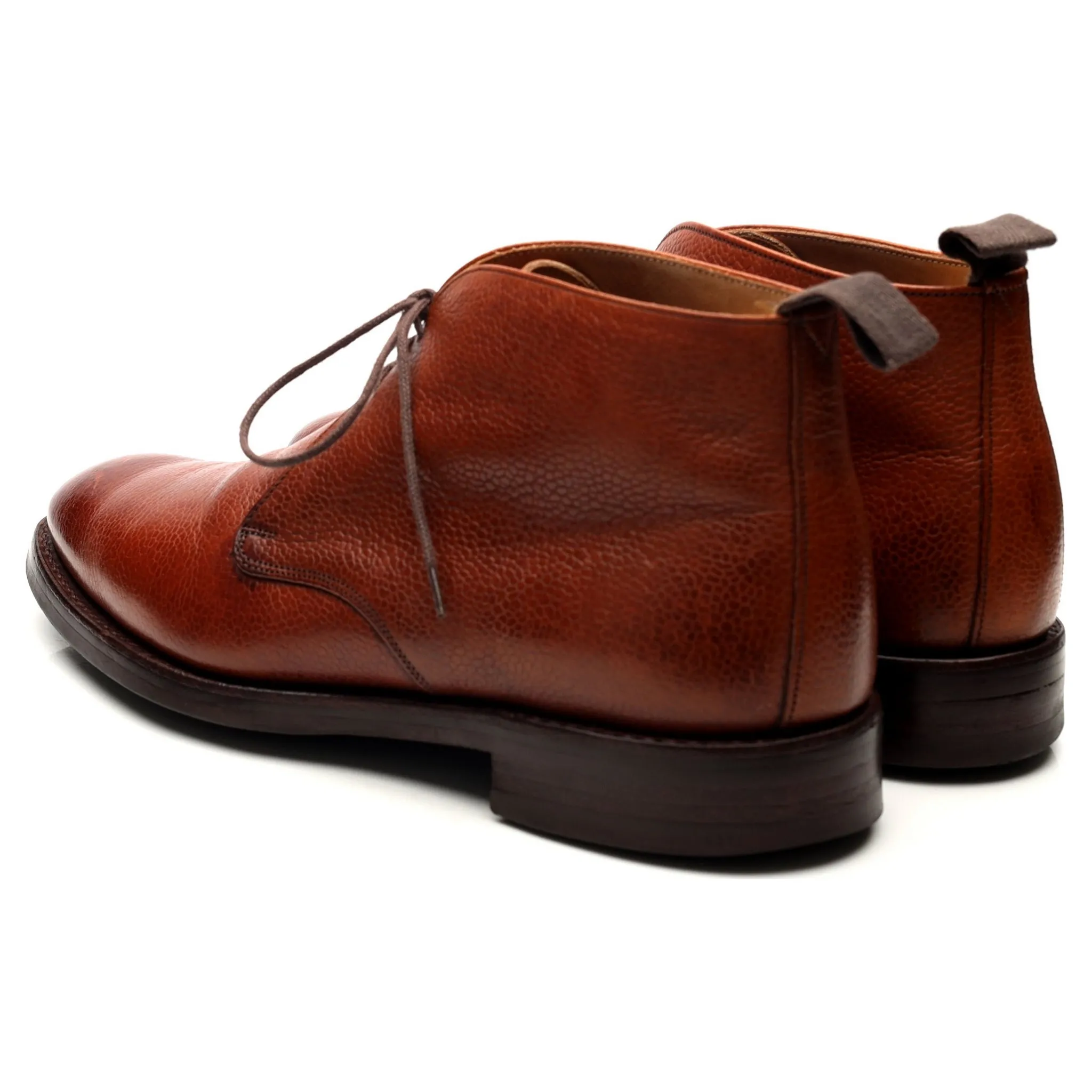 'Jackie III' Tan Brown Leather Chukka Boots UK 7.5 F