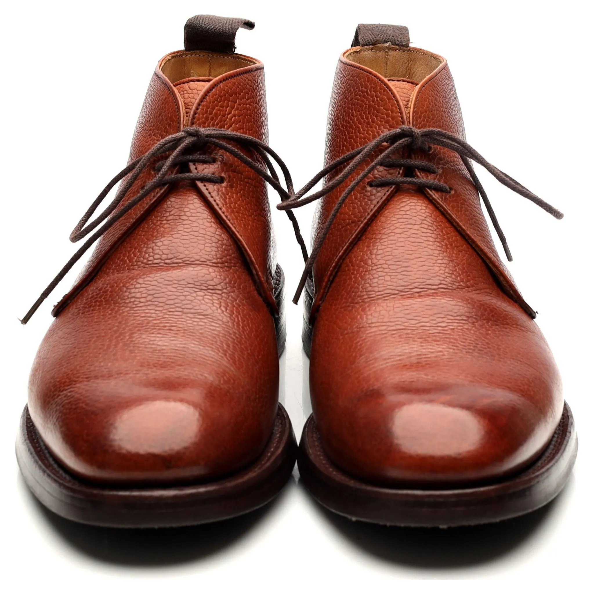 'Jackie III' Tan Brown Leather Chukka Boots UK 7.5 F