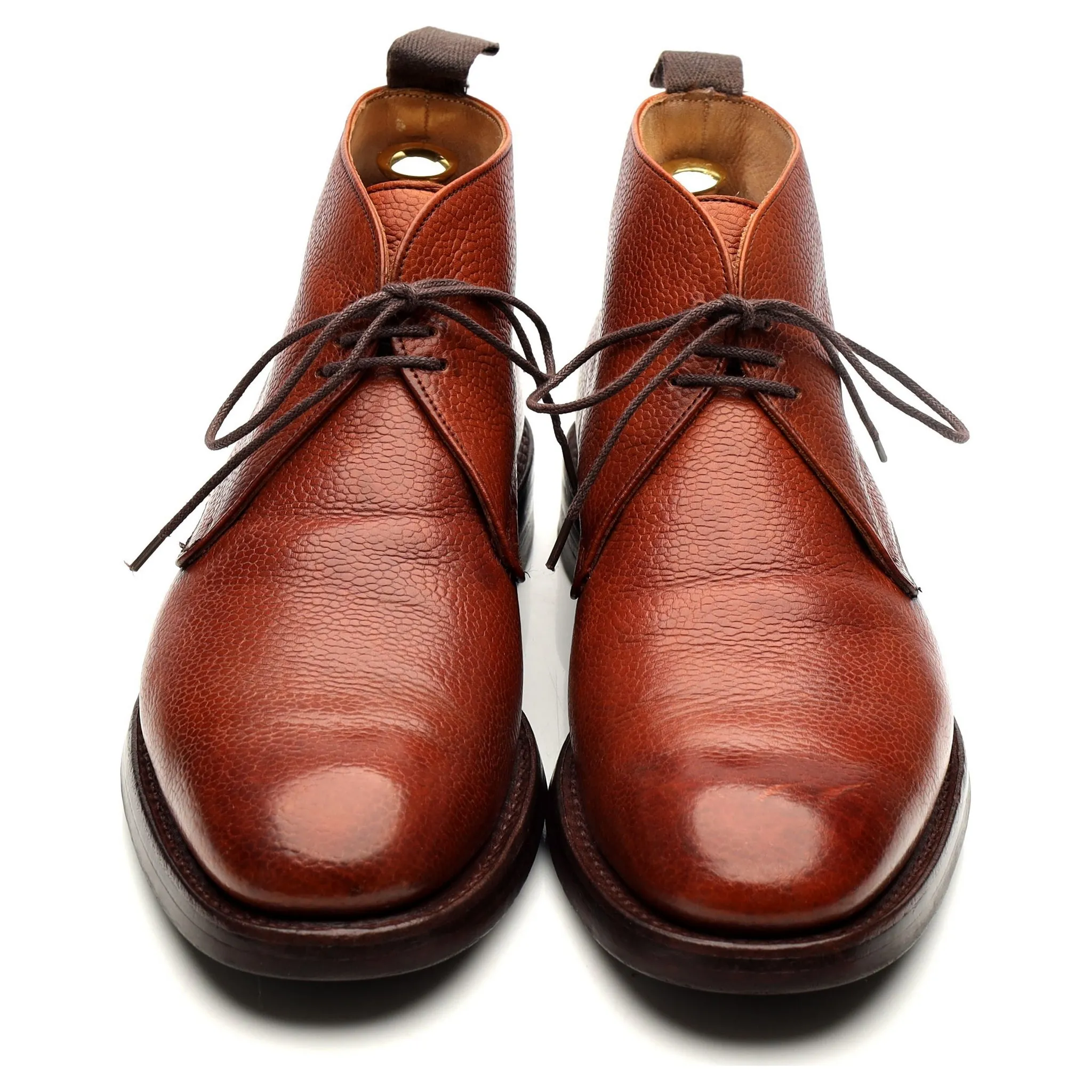 'Jackie III' Tan Brown Leather Chukka Boots UK 7.5 F