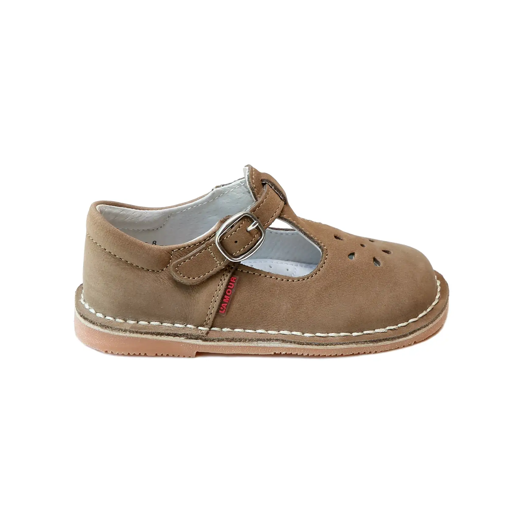 Joy Classic Nubuck Leather T-Strap Mary Jane