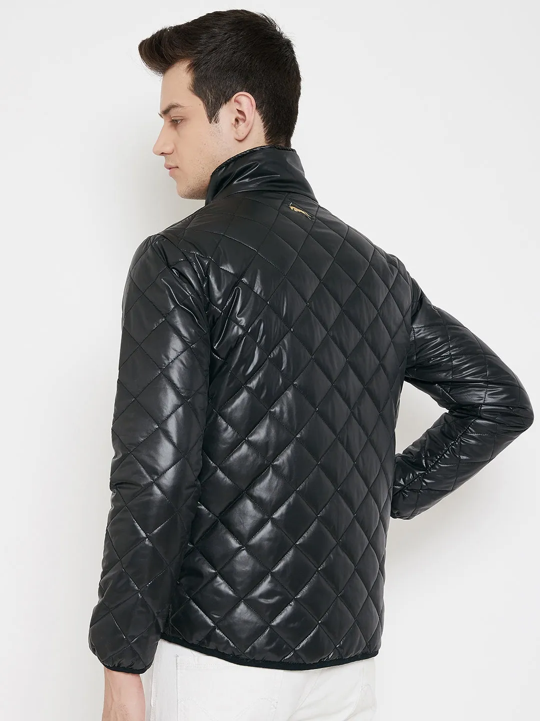 JUMP USA Men Black Quilted Jacket