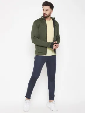 JUMP USA Men Olive Solid Bomber Jacket