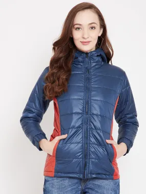 JUMP USA Women Blue Padded Jacket