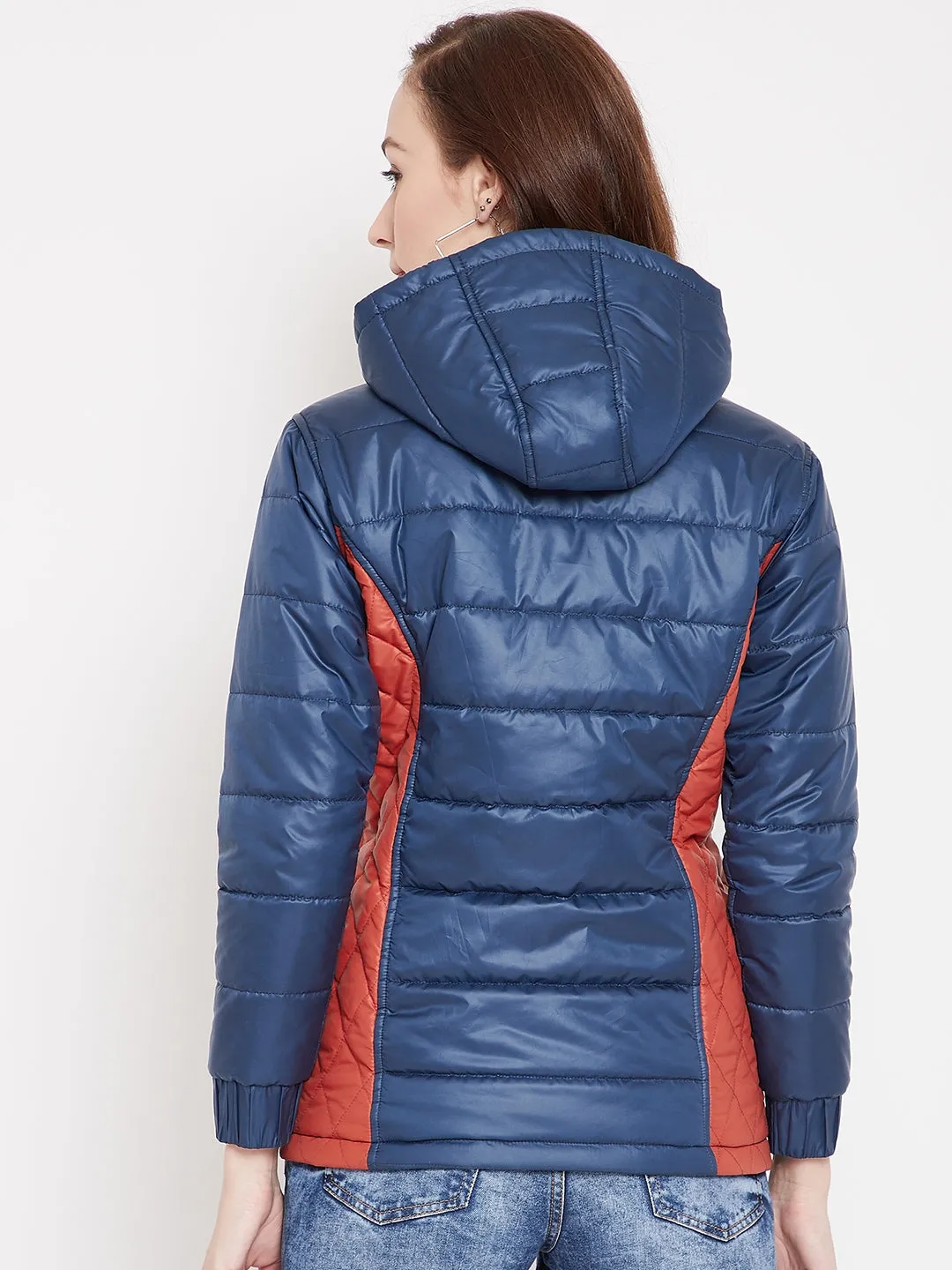 JUMP USA Women Blue Padded Jacket