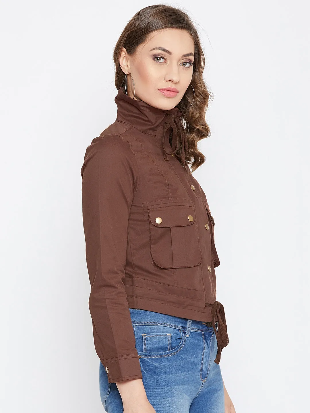 JUMP USA Women Rust Casual Tailored Jacket